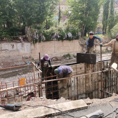 پروژ دیوار حائل شهر اوشان 