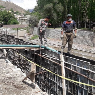 فاز دوم پروژه دیوار حائل بلوار فرهنگ شهر اوشان 